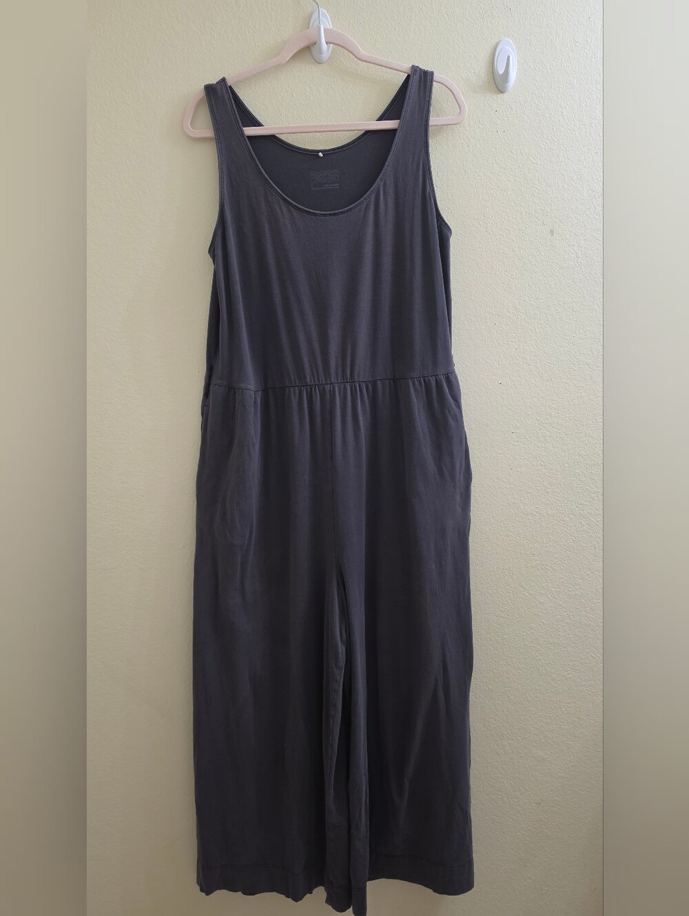Patagonia Dark Charcoal Sleeveless Jumpsuit, Large
